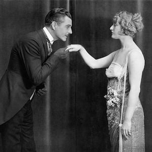 Vintage Man Courting Woman